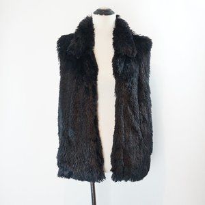 Faux Fur Vest, Black